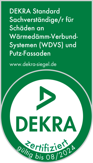 Dekra zertifizierter Bausachverständiger für Schäden an Wärmedämm-Verbundsystemen (WDVS) und Putz-Fassaden